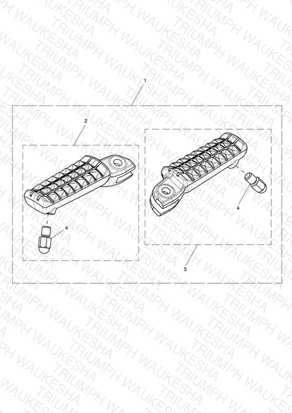 Front Footrest, Pair