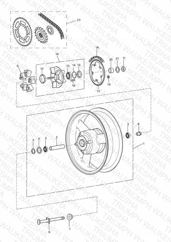 Rear Wheel/Final Drive Double sided swingarm  » 161317