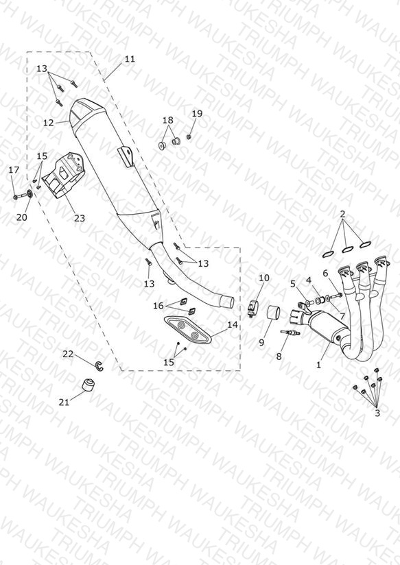 Exhaust System - N/A to Low Ride Height Version