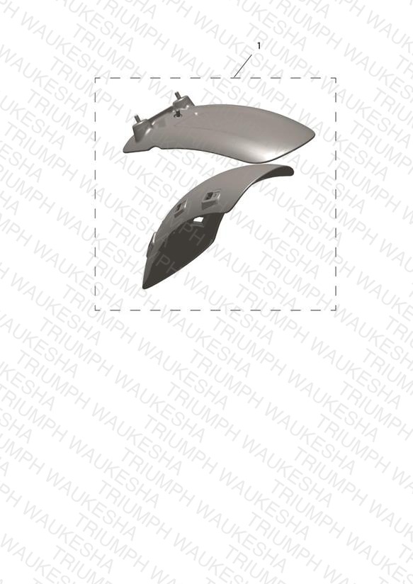 High Mudguard Kit, Painted