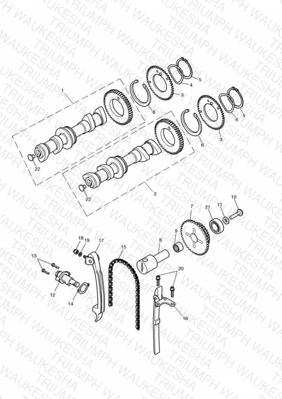 Camshaft and Drive ENG NO 186917 »