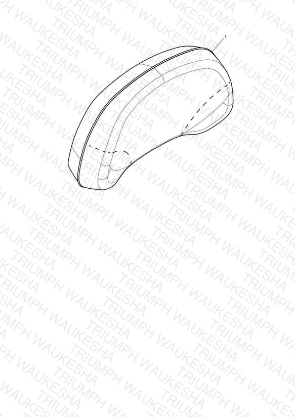 Pad, Backrest, Type 2, Brown