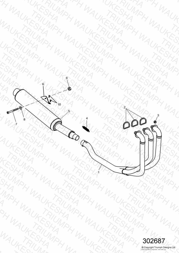 Exhaust System 955cc Engine