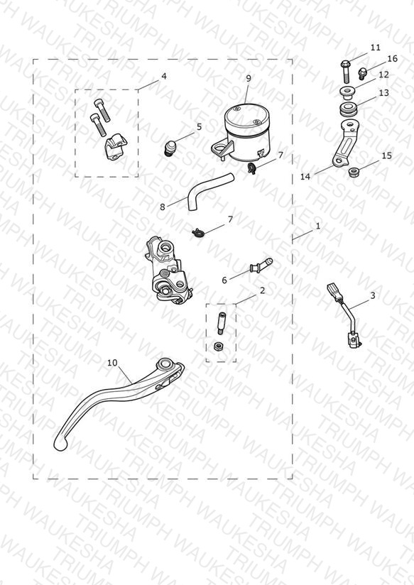 Front Brake Master Cylinder & Hoses - Not CN