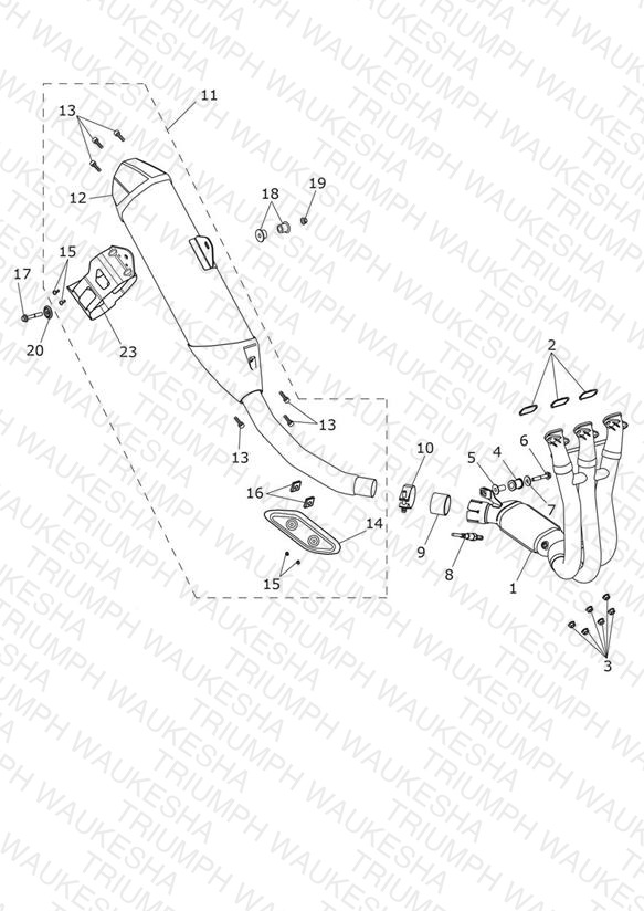 Exhaust System - Low Ride Height Version Only