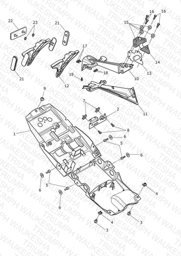 Rear Mudguard & Number Plate Bracket