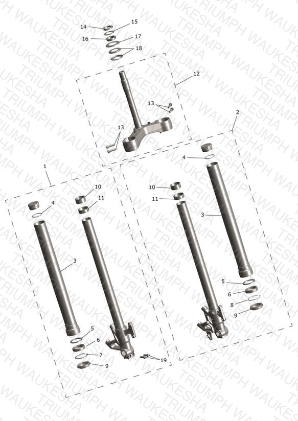 Front Forks & Lower Yoke Assy