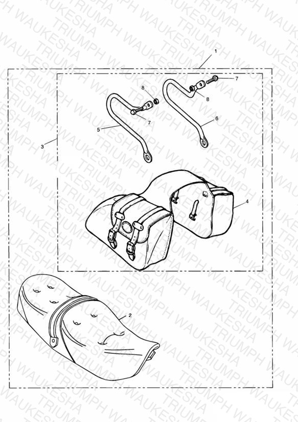 Leather Pannier & King & Queen Seat Kit (from VIN 71699)