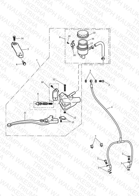 Front Brake Master Cylinder & Hoses >333178