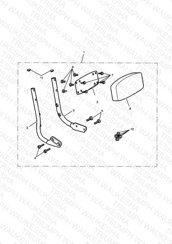 Passenger Backrest Kit, Mk 3