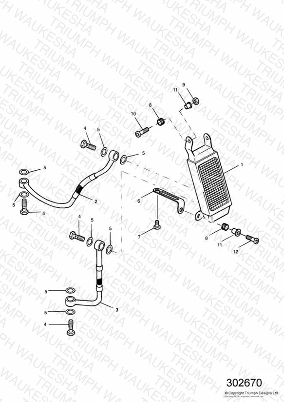 Oil Cooler 955cc Engine