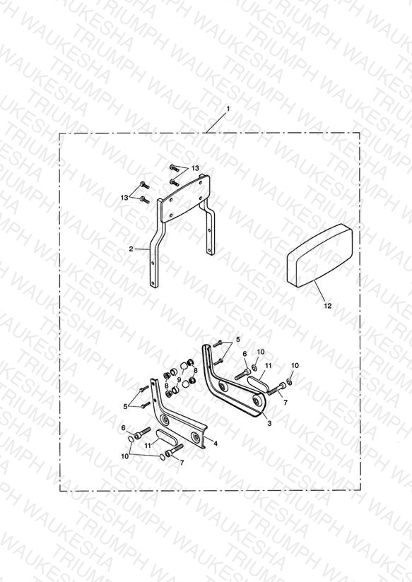 Passenger Backrest Std Kit