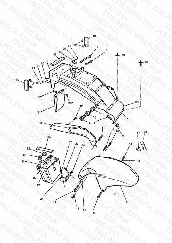 Mudguards/Chainguard/Battery Box