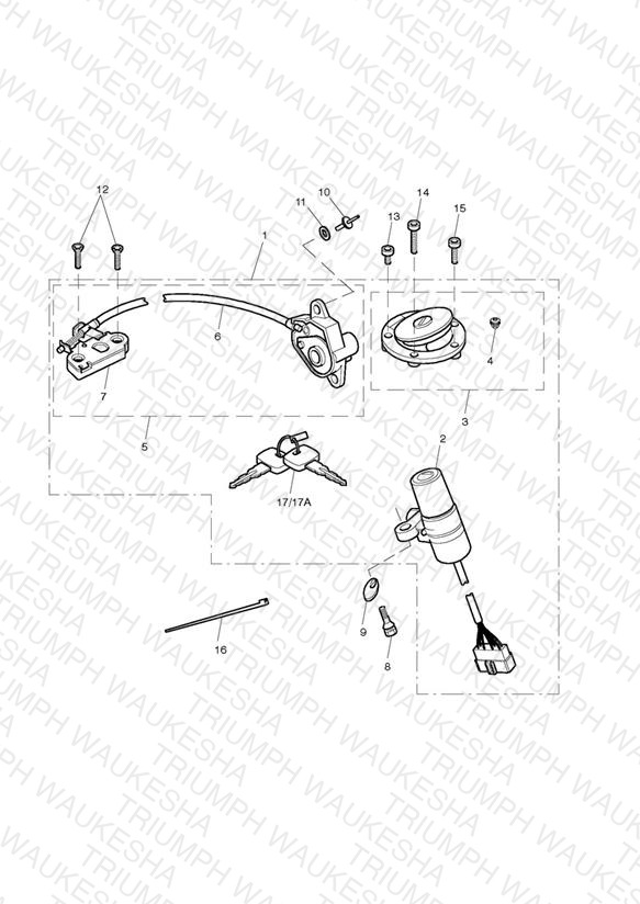 Ign Switch/Lock Set - ROW: > 356389; & 361724 > 370065 - US, CA, TW: > 356464; & 361724 > 370784