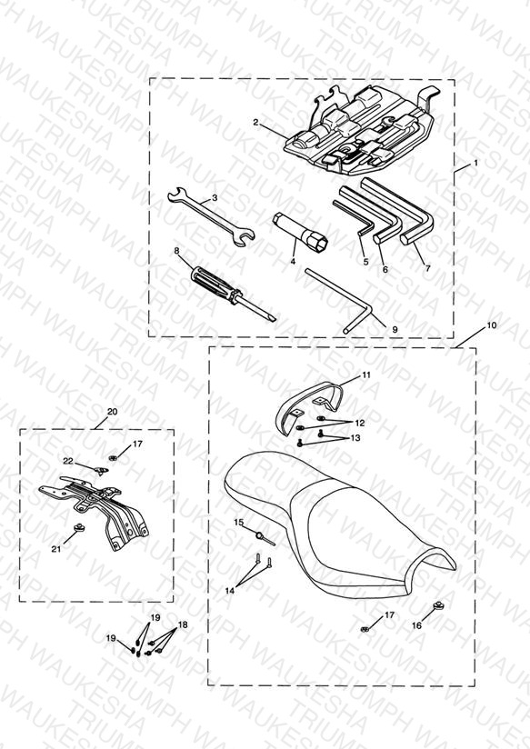 Tool Kit & Seat - Rocket III Classic (incl. Special Edition)