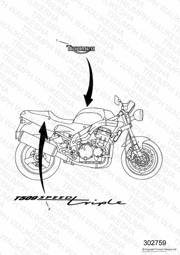 Bodywork - Decals 885cc Engine