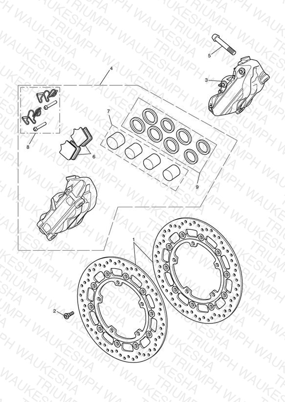 Front Brake Caliper & Discs - 333179 >