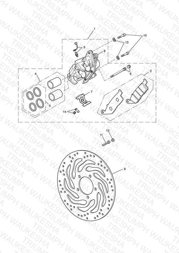Front Brake Caliper & Discs
