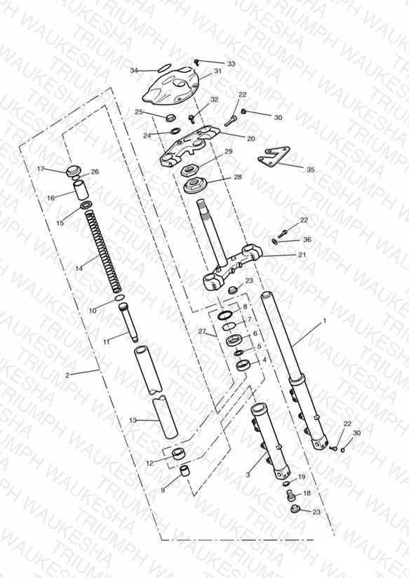 Front Forks and Yokes 95083» Except VINS 96152» 98479