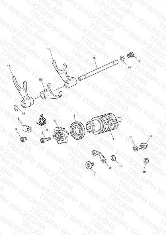 Gear Selector Drum Eng No 563847 >