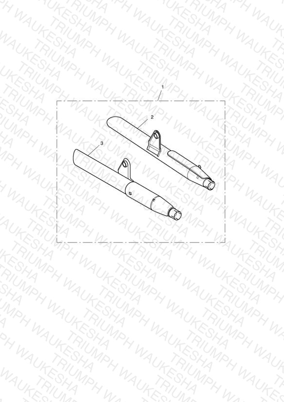 Silencers, Long, Chrome, Pair