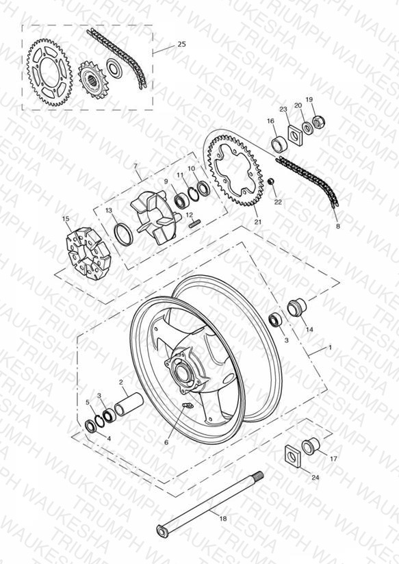 Rear Wheel/Final Drive Double sided swingarm