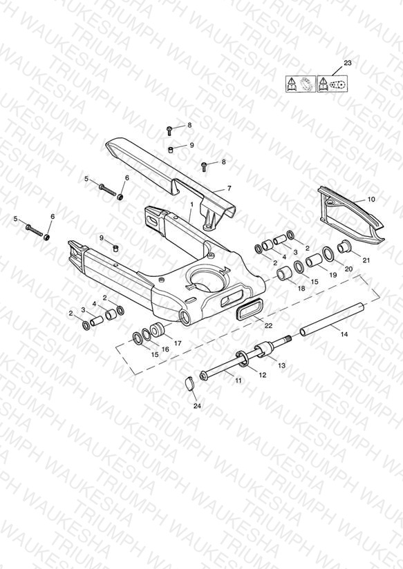 Swinging Arm Double sided swingarm