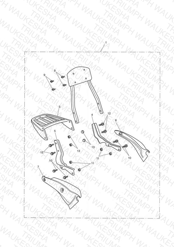 Short Passenger Backrest & Luggage Rack