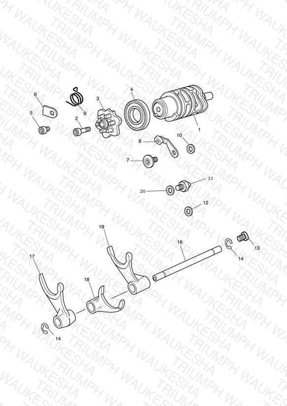 Gear Selector Drum - Eng No 563847 >