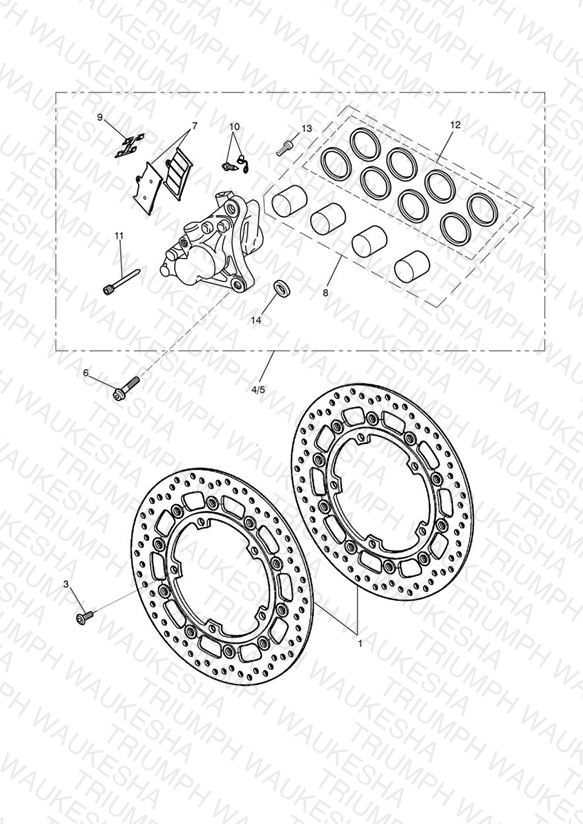 Front Brake Caliper & Discs