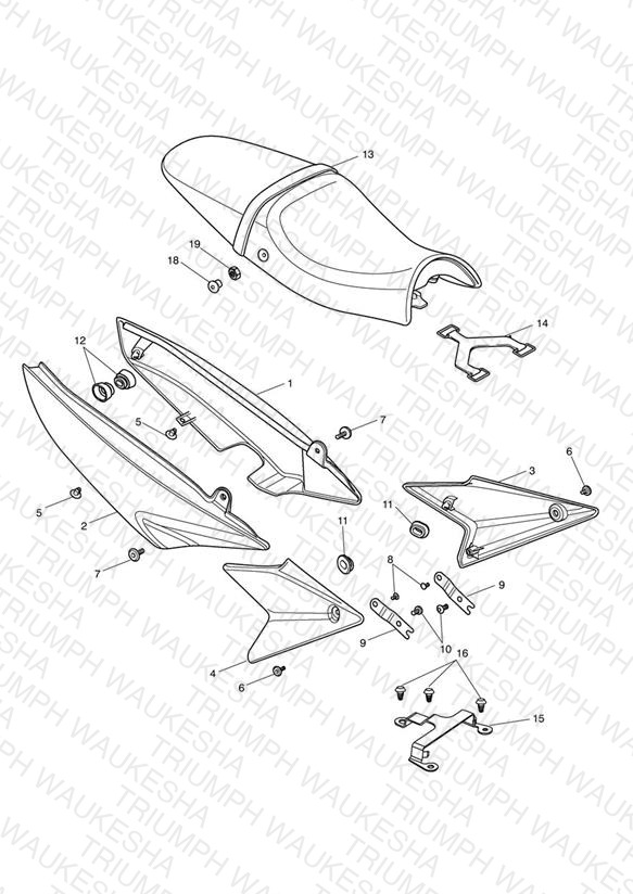 Rear Bodywork & Seat - 333179 >