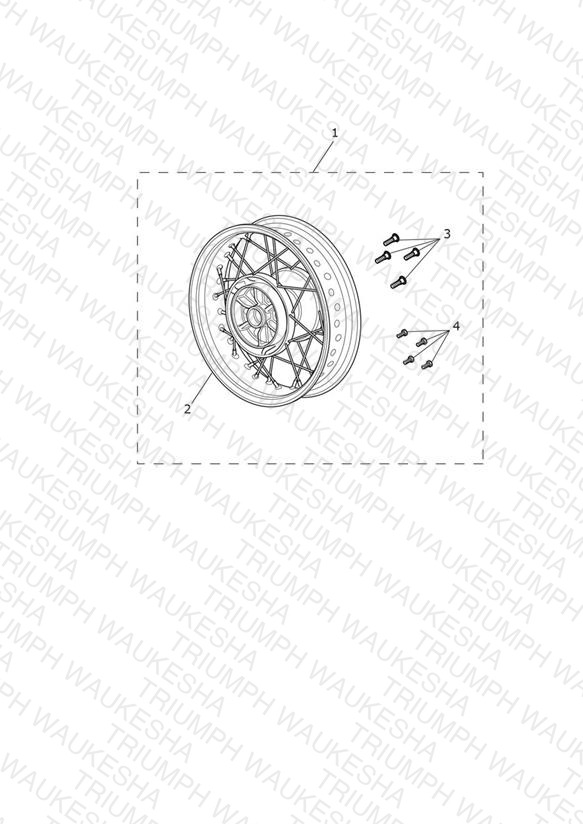 Rear Wheel Kit, Chrome