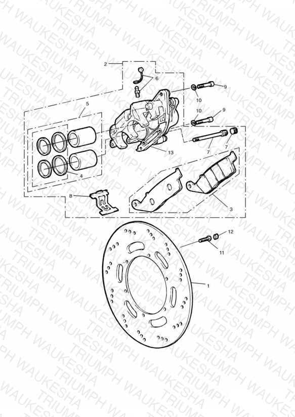Front Brake Caliper and Disc