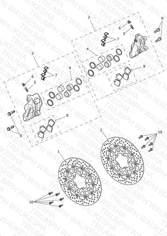 Front Brake Calipers & Discs