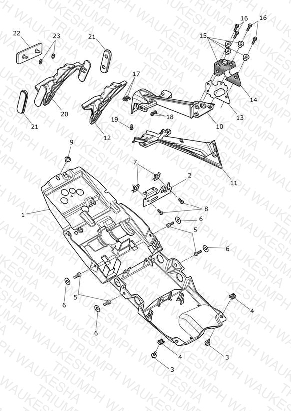Rear Mudguard & Number Plate Bracket