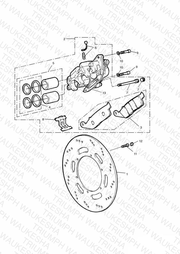 Front Brake Caliper and Disc