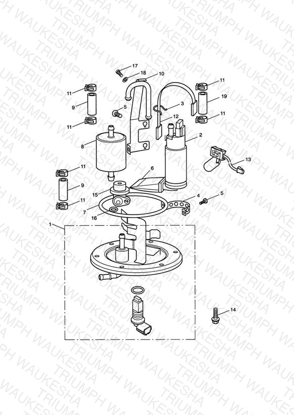 Fuel Pump/Filter >305059 Jet Blk/Neon Blue; >305222 Roulette Green; >305251 Fusion White Bikes