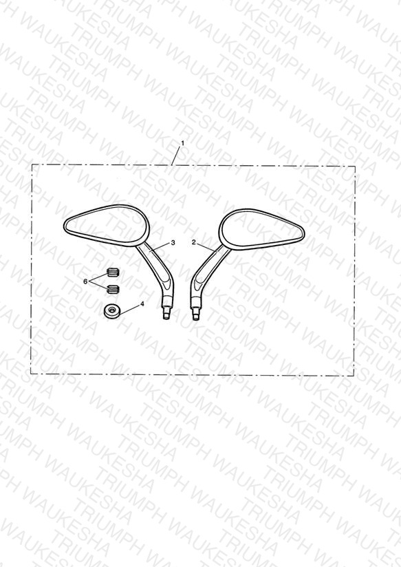 Kit, Teardrop Style Mirrors, Drilled