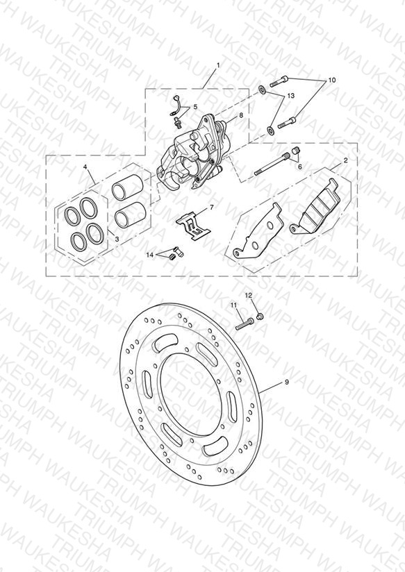 Front Brake Caliper & Discs