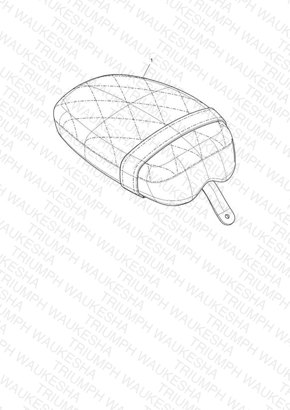 Seat, Pillion, Quilted, Brown