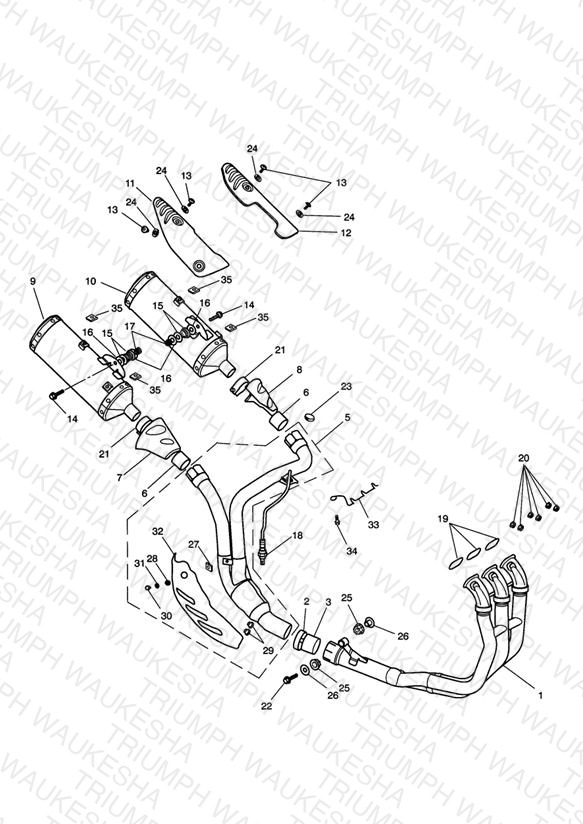 Exhaust System 281466>333178 ALL Mkts expt AU, NZ & ZA