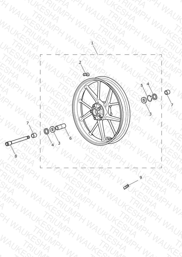 Front Wheel - 914973 > All Expt BR & IN, 917475 > BR & IN Only