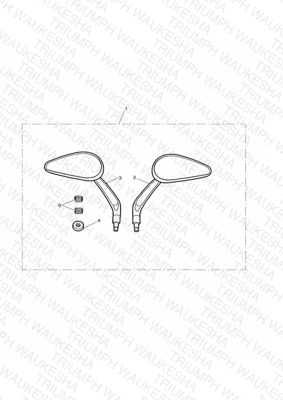 Teardrop Style Mirrors, Kit