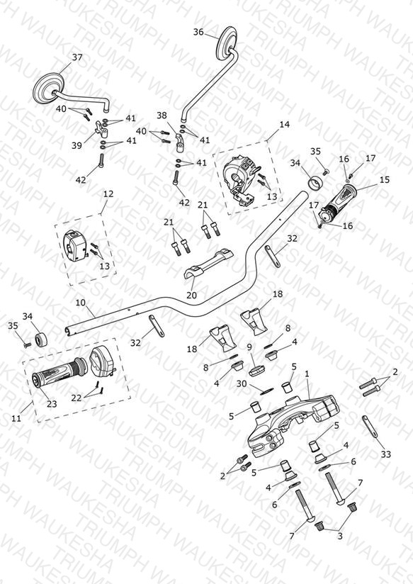 Handlebars, Top Yoke & Mirrors