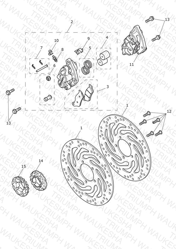 Front Brake Caliper & Disc